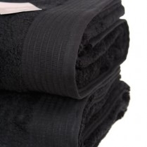 Pack of 2 Black Egyptian Cotton 650gsm Towel Large Bath Sheet