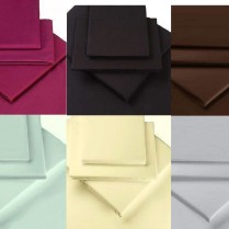 500 Thread Count 12'' ( 30cm ) Fitted Sheets  - Choice of 7 Colours