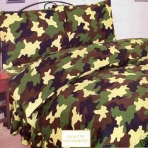 Children's Camouflage Army Duvet Cover Set Khaki