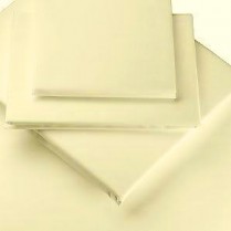 Percale Pair of House Wife Pillowcases in IVORY/ CREAM