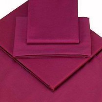Percale Box Pleated Fitted Valance Sheets in AUBERGINE