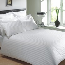 400 Thread Count White Classic Stripe Pillowcases