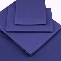 Percale Box Pleated Base Platform Valance Sheets in WEDGWOOD BLUE