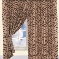 Children's Kids Pair of TIGER DESIGN CURTAINS With Matching Tie Backs By Viceroybedding