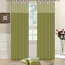 Faux Silk Tape Top Fully Lined Curtains (Red)